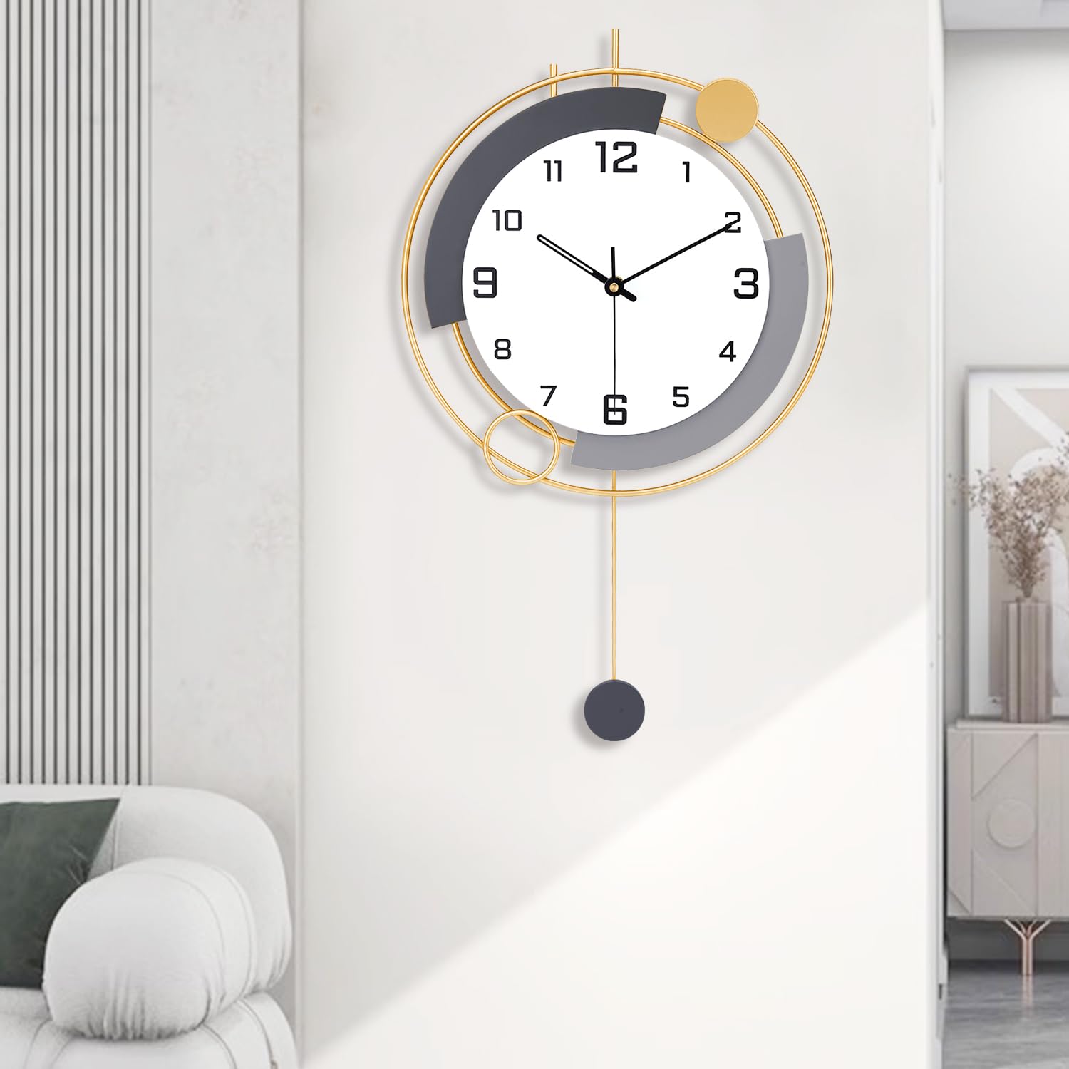 Amazon.com: Decorative Wall Clocks with Pendulum,Silent Quality